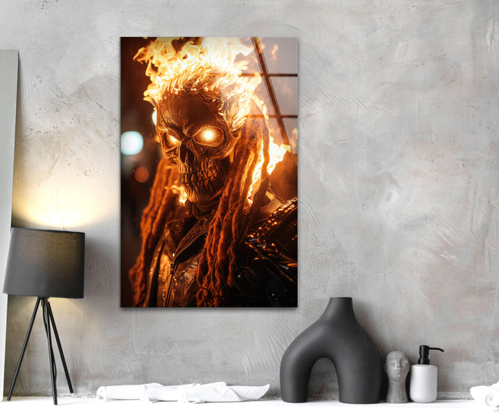 Ghost Rider – Wandbild aus Glas