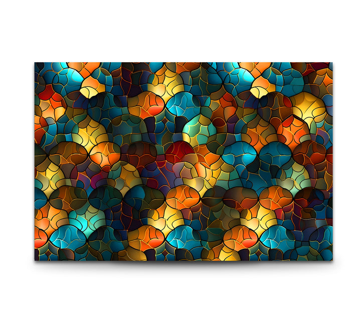 Abstract Stained Glass Wall Art – Colorful Mosaic Glass Design