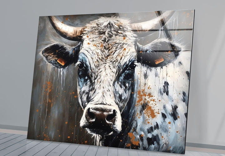 Rustikale Highland Cow Wandkunst – Bauernhaus Tier Dekor, Moderner Landhausstil 