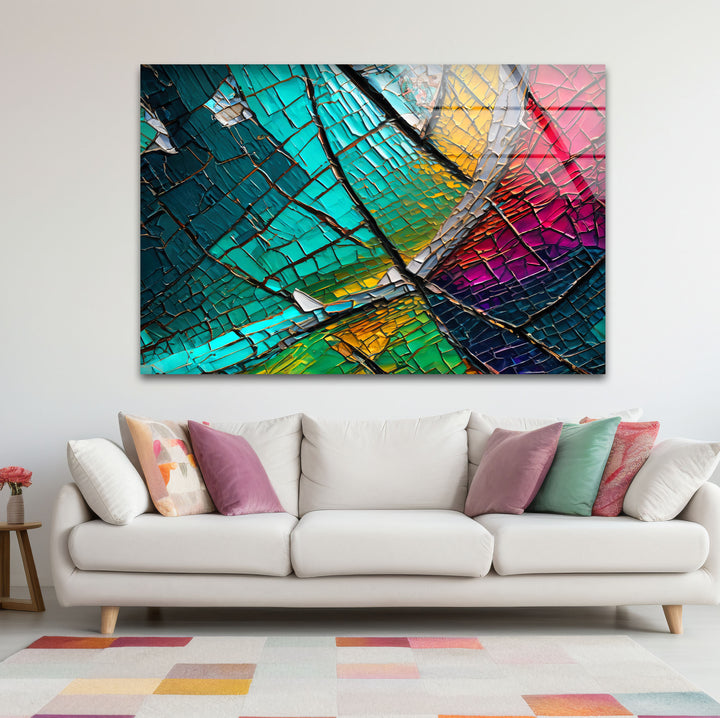 Cracked Color Glass Wall Art