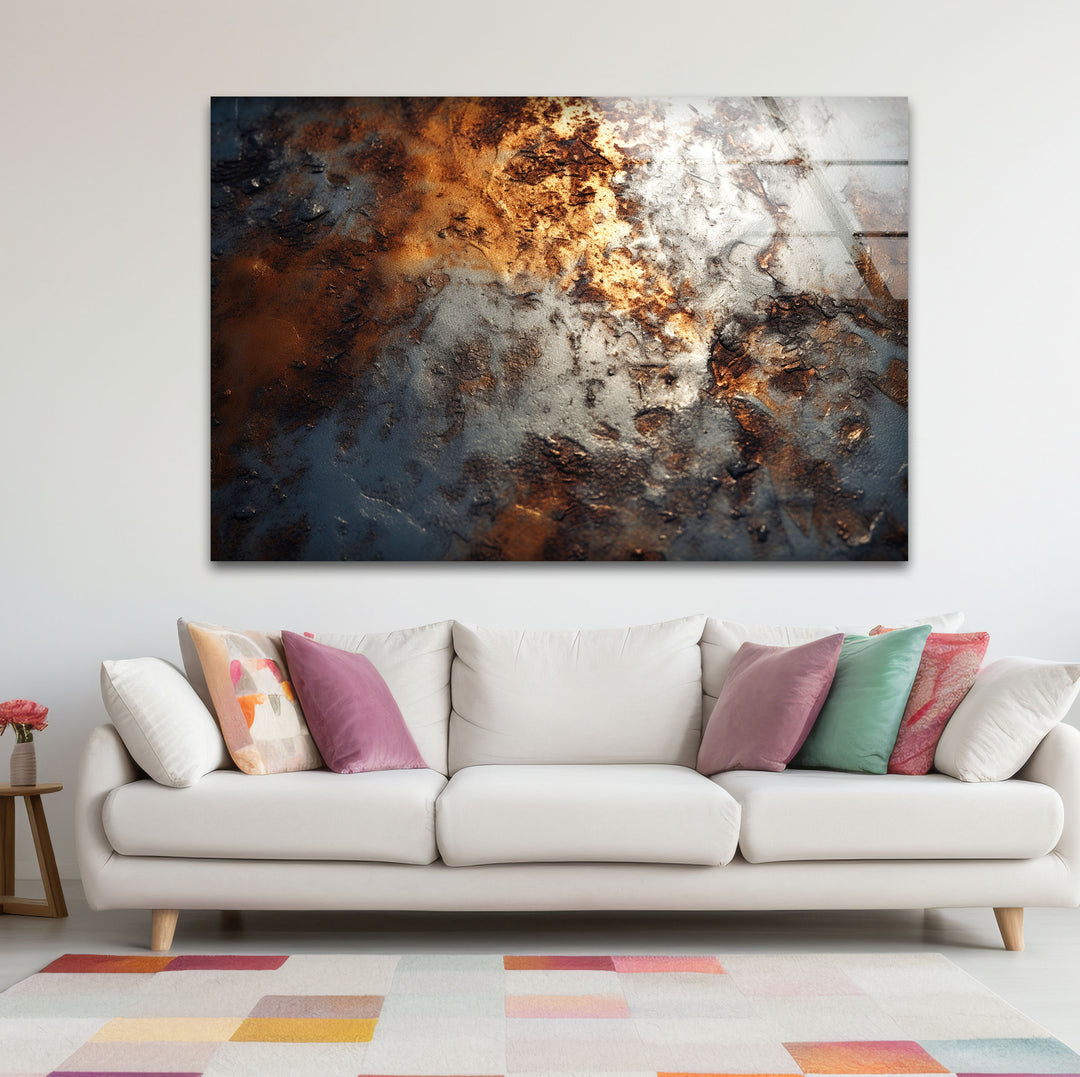 Industrial Rust Texture Wall Art – Modern Abstract Metal Decor