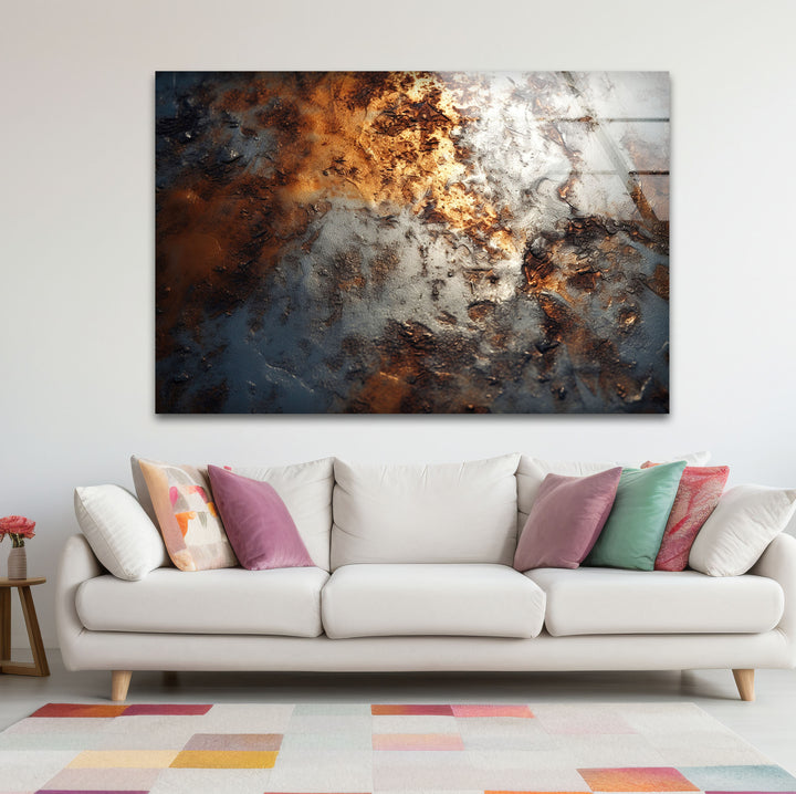Industrial Rust Texture Wall Art – Modern Abstract Metal Decor
