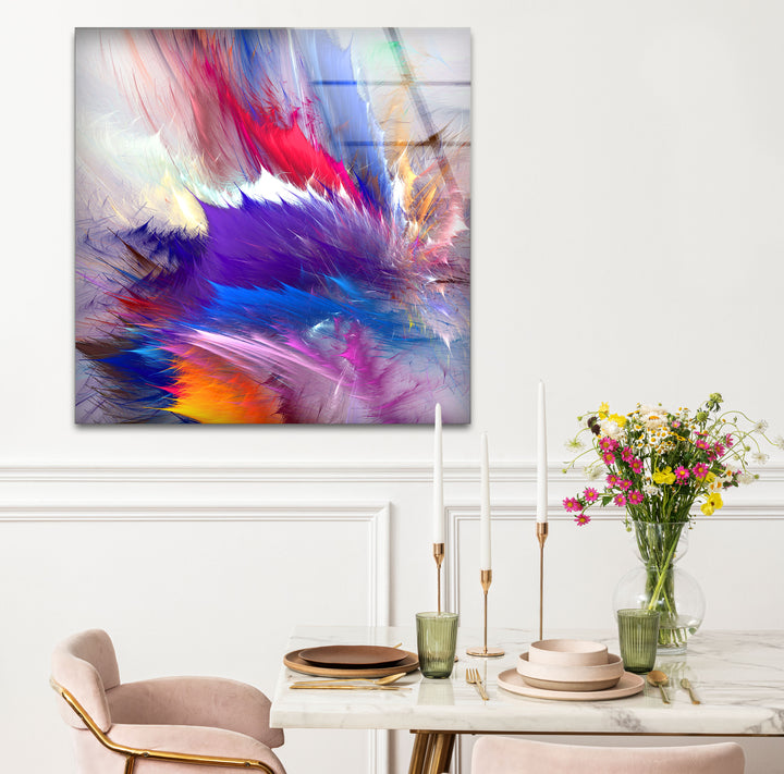 Vivid Energy Wall Art – Color Explosion Abstract Glass Print