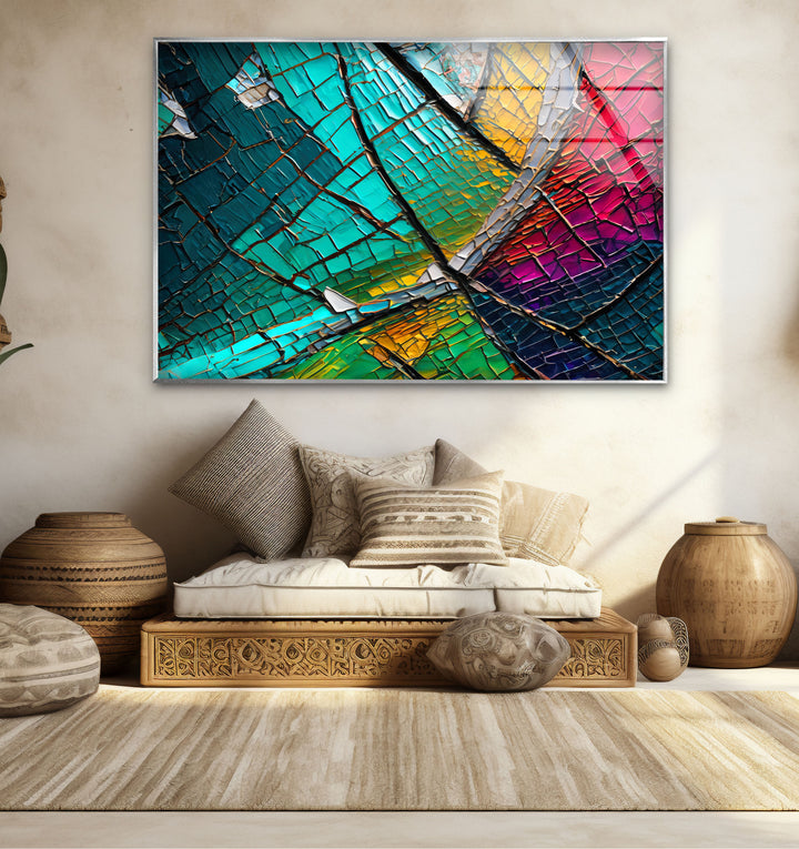 Cracked Color Glass Wall Art
