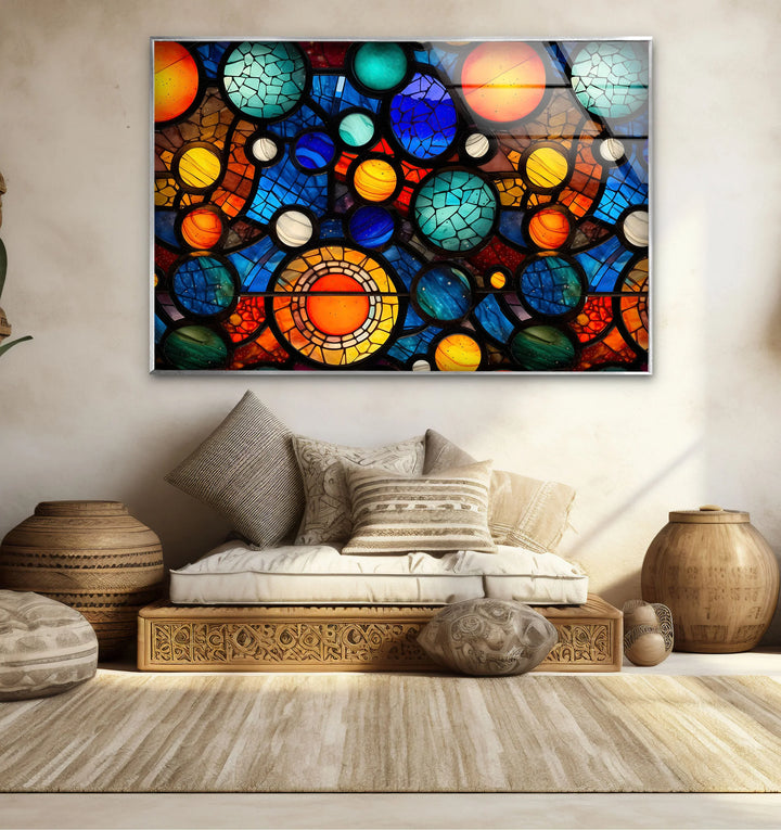 Stained Glass Space Wall Art – Vibrant Solar System & Planets - MyPhotoStation