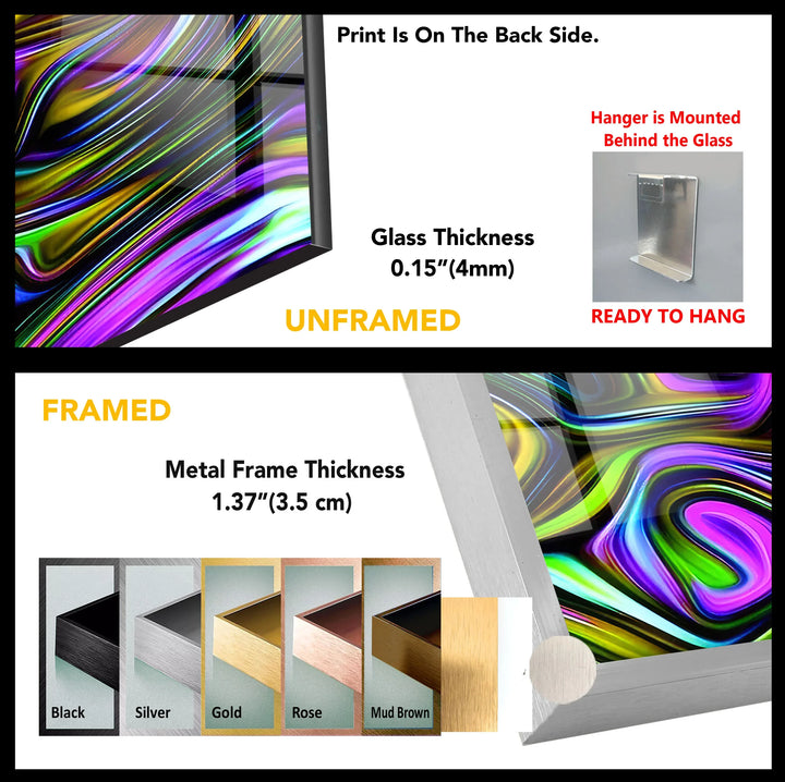 Psychedelic Swirl Glass Wall Art – Vibrant Abstract Pattern for Bold Modern Interiors - MyPhotoStation