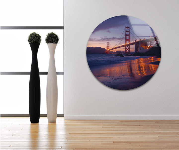 Golden Gate Bridge in San Francisco Glass Wall Art large glass photo prints, glass wall photos
