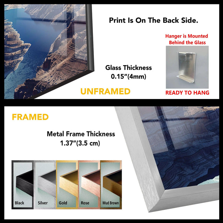 Grand Canyon Majesty: A Breathtaking Southwest Landscape Glass Wall Art