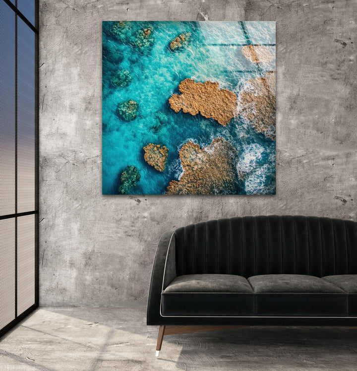 Great Barrier Reef in Australia Glass Wall Art stained glass wall art, stained glass wall decor
