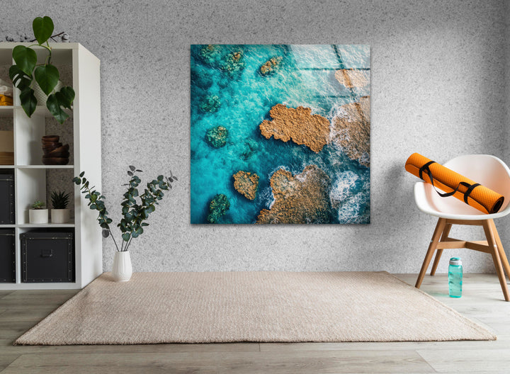 Great Barrier Reef in Australia Glass Wall Art glass art painting, glass art for the Wall
