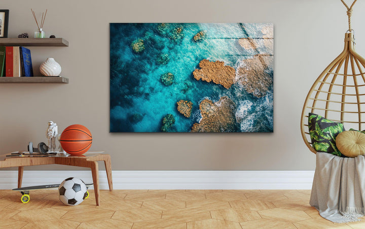 Great Barrier Reef in Australia Glass Wall Art glass pictures for Wall, glass prints wall art
