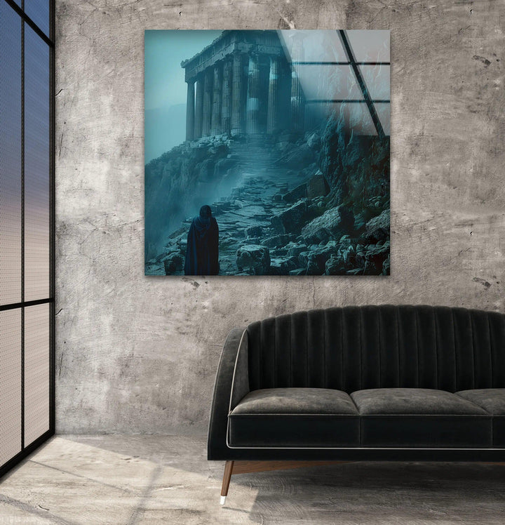 Greek Mythology Dark Night Glass Wall Art large glass photo prints, glass wall photos
