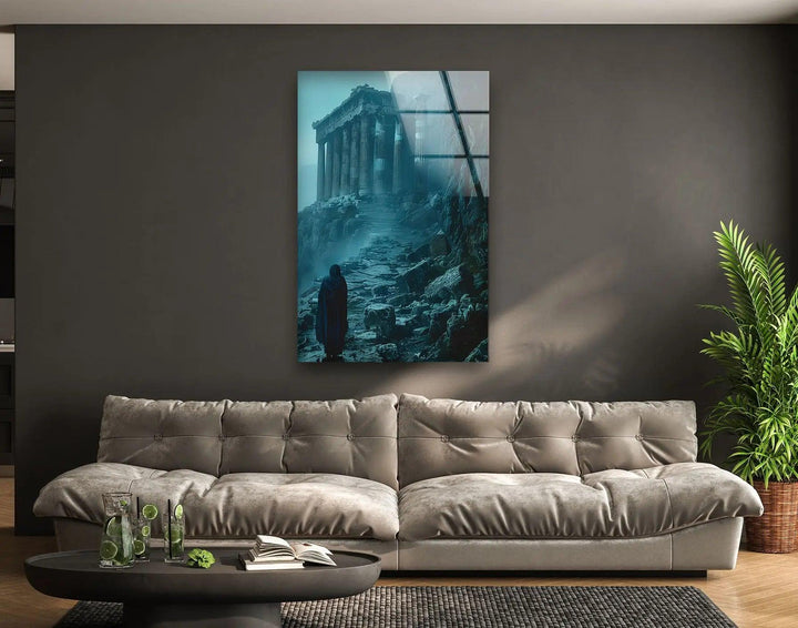 Greek Mythology Dark Night Glass Wall Art art glass wall art, glass wall art pictures
