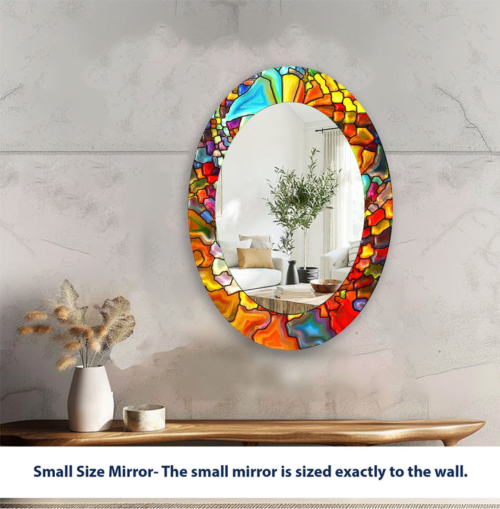 Mirror wall decor combining reflective surfaces and artistic shapes for a stunning focal point
