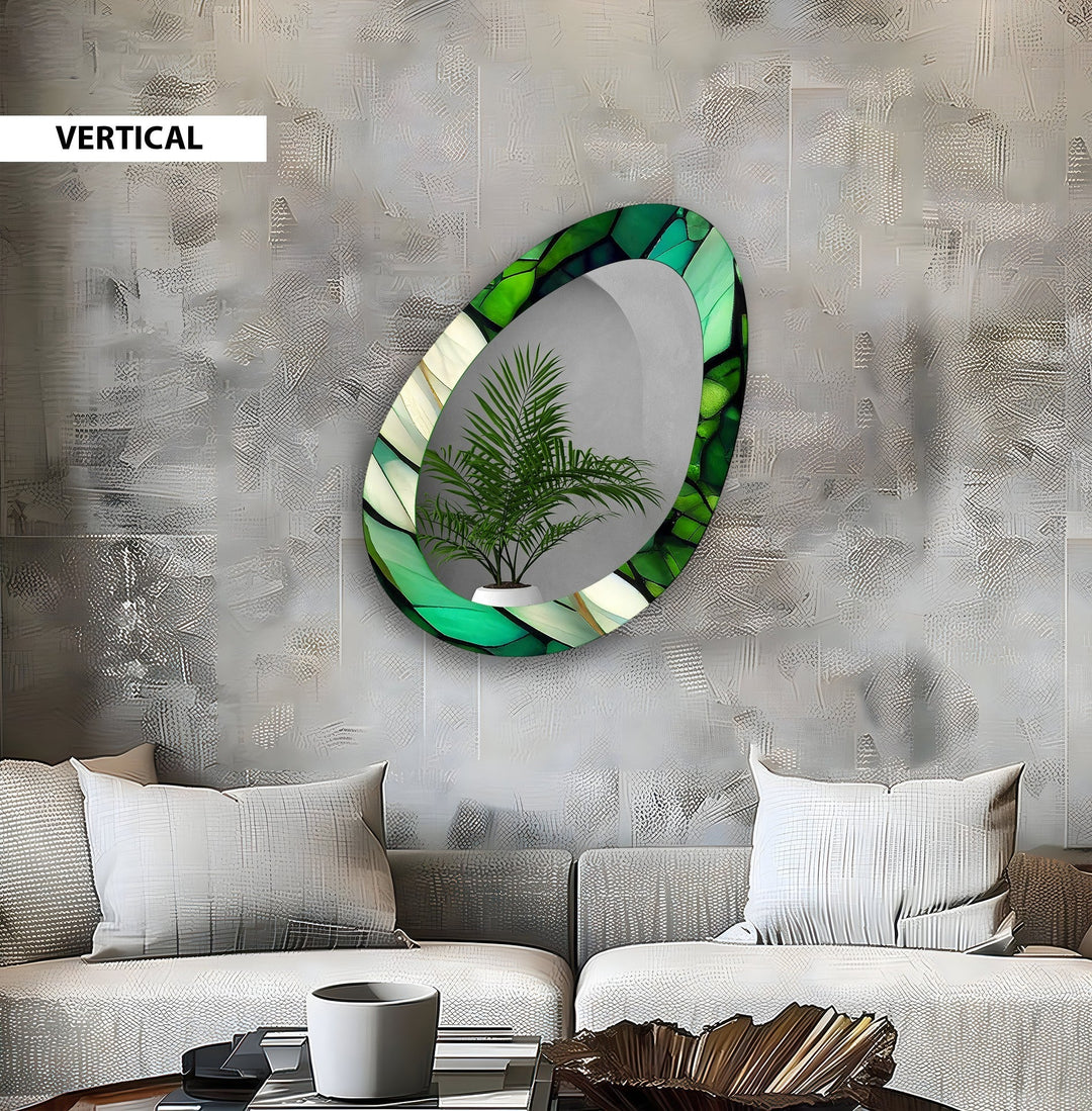 Mirrored wall art showcasing creative patterns and reflective designs for a contemporary touch

