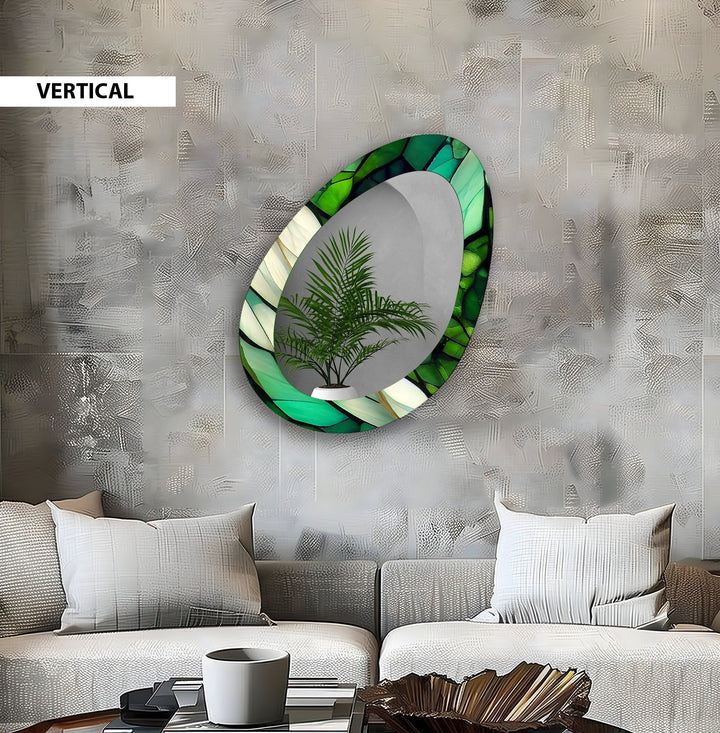 Mirrored wall art showcasing creative patterns and reflective designs for a contemporary touch
