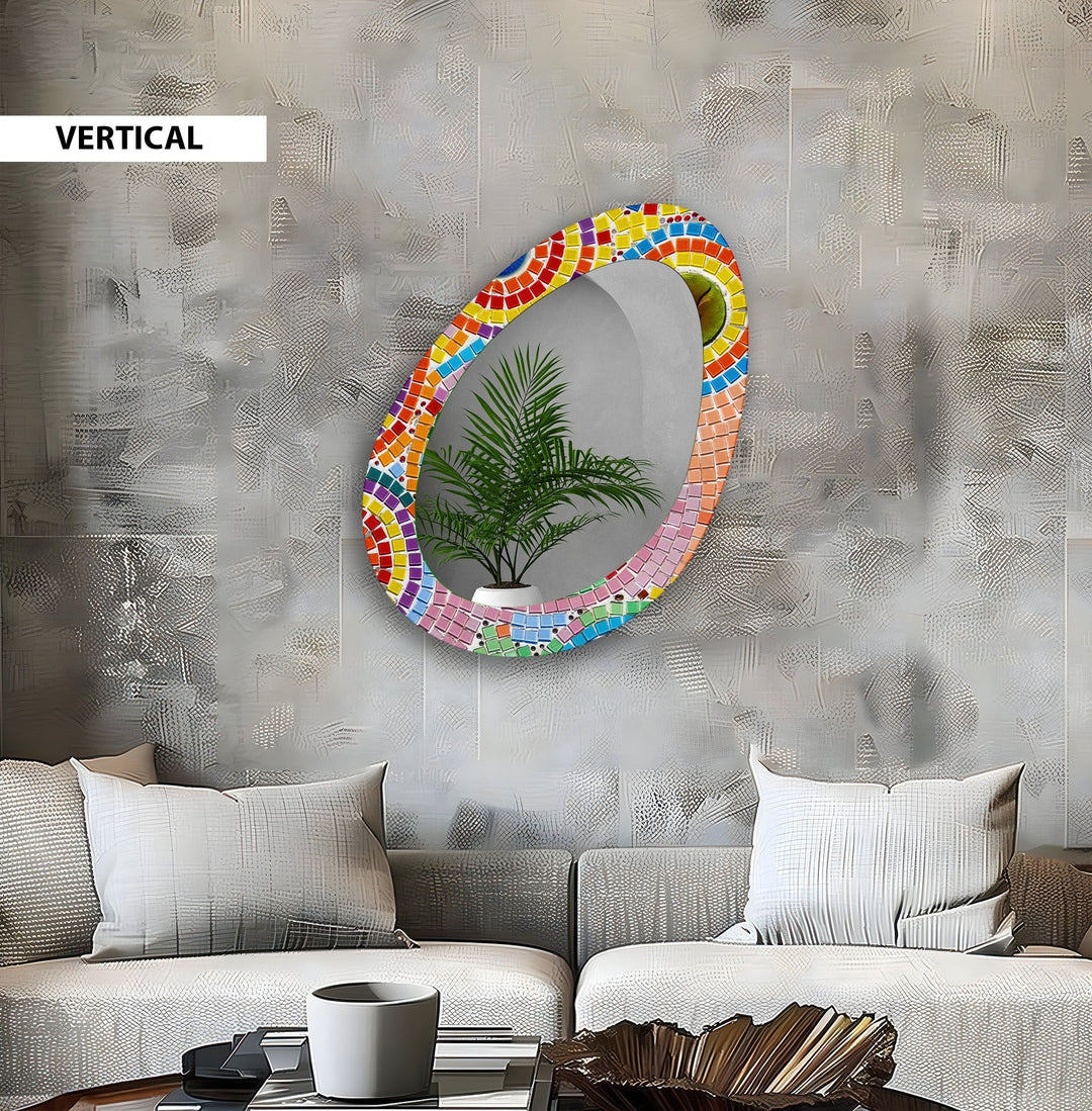 Mirrored wall art showcasing creative patterns and reflective designs for a contemporary touch
