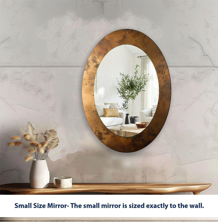 Copper Entryway Oval Wall Mirror