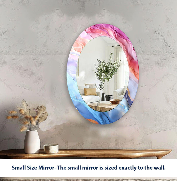 Mirror wall decor combining reflective surfaces and artistic shapes for a stunning focal point
