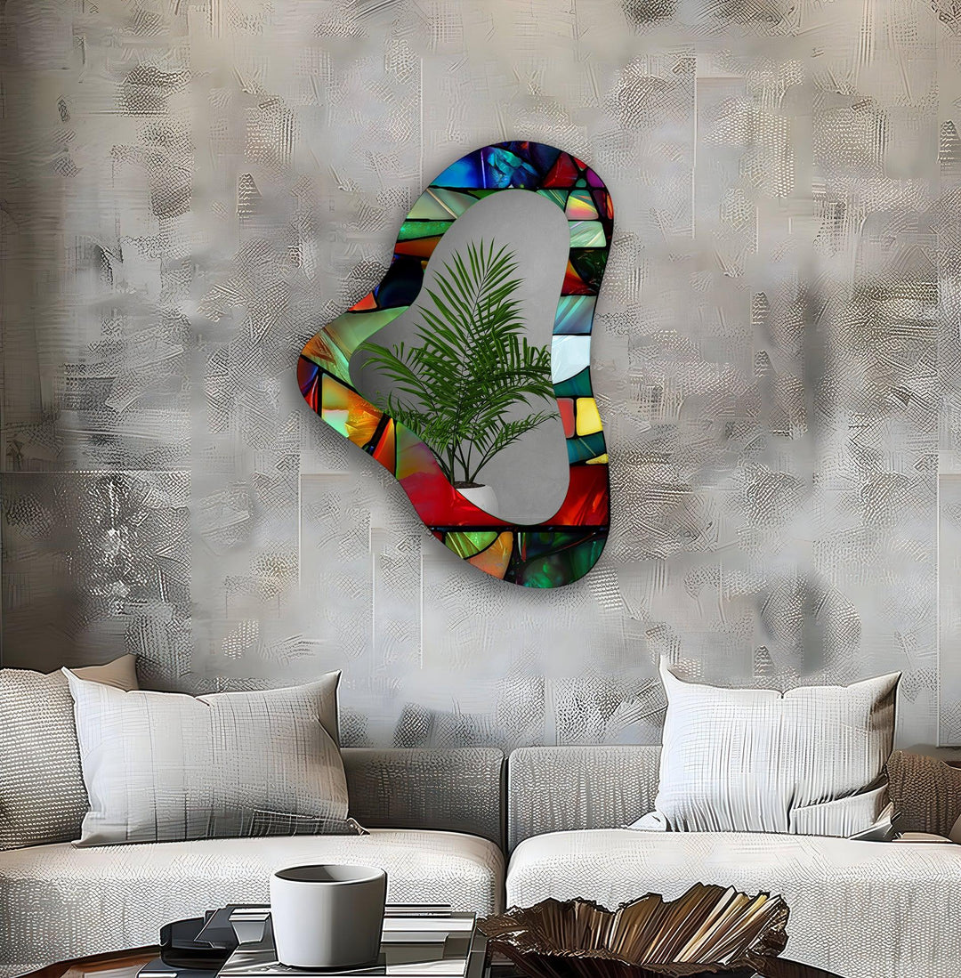 Mirrored wall art offering a creative and reflective statement for contemporary interiors
