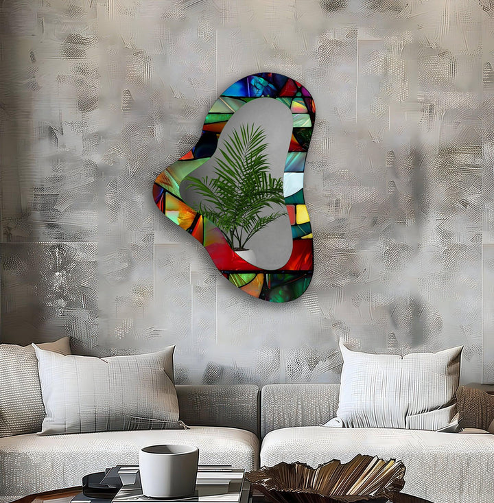 Mirrored wall art offering a creative and reflective statement for contemporary interiors

