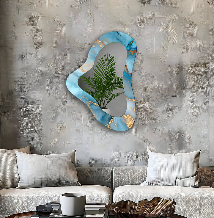 Mirror wall art with creative patterns and reflective accents to brighten your walls
