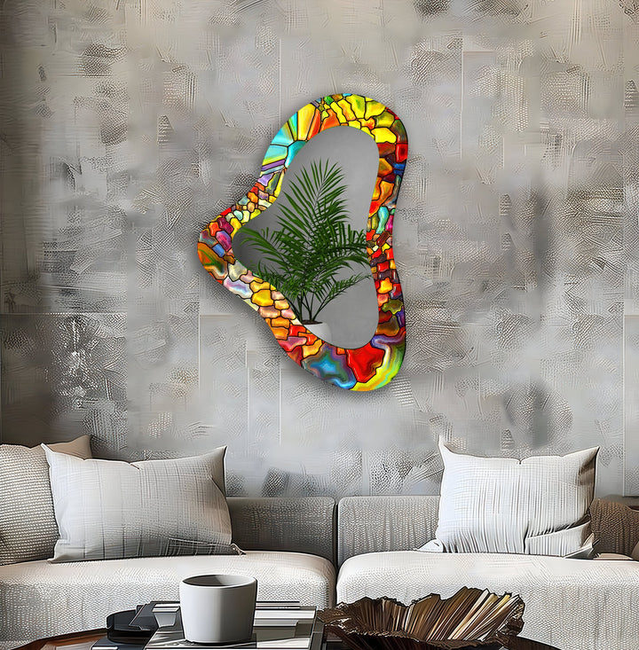 Wall mirrors featuring intricate designs to add depth and light to your living space
