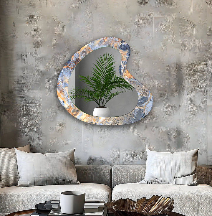 Mirrored wall art showcasing creative patterns and reflective designs for a contemporary touch
