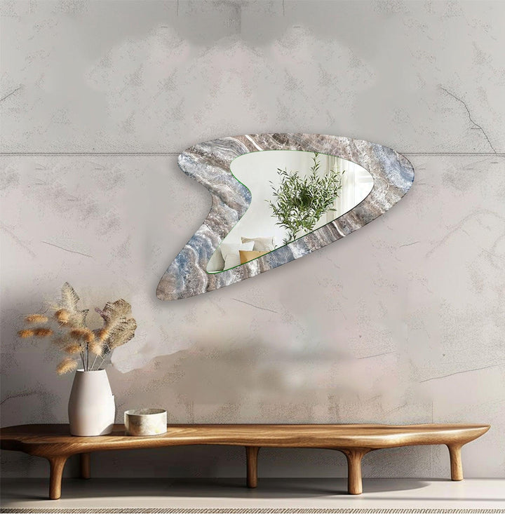 Mirror wall art with creative patterns and reflective accents to brighten your walls
