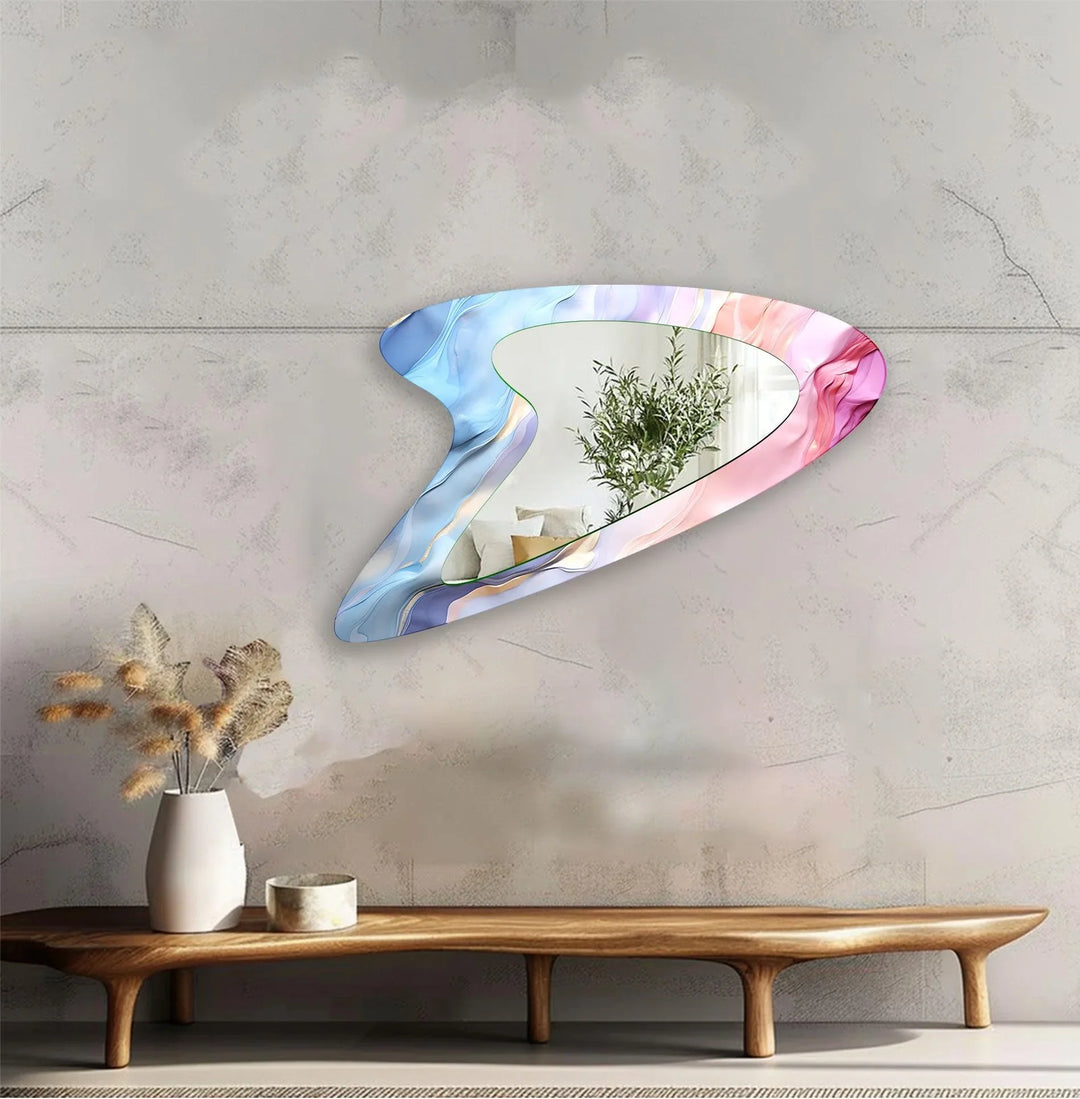 Pastel Colors Abstract Decorative Wall Mirror - MyPhotoStation