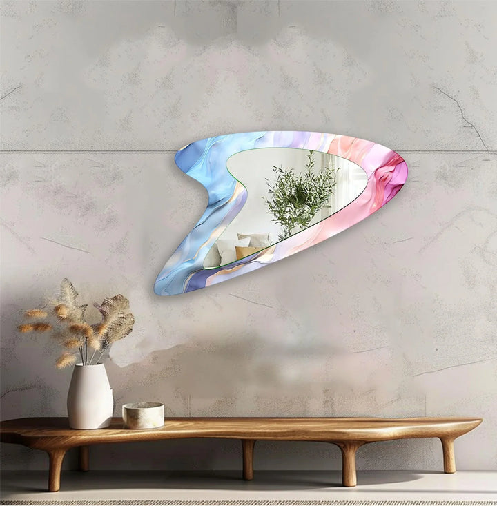 Pastel Colors Abstract Decorative Wall Mirror - MyPhotoStation