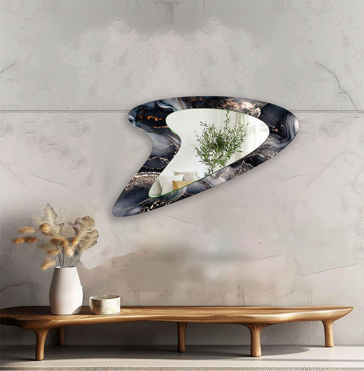 Decorative wall mirror with intricate detailing, perfect for enhancing any interior space
