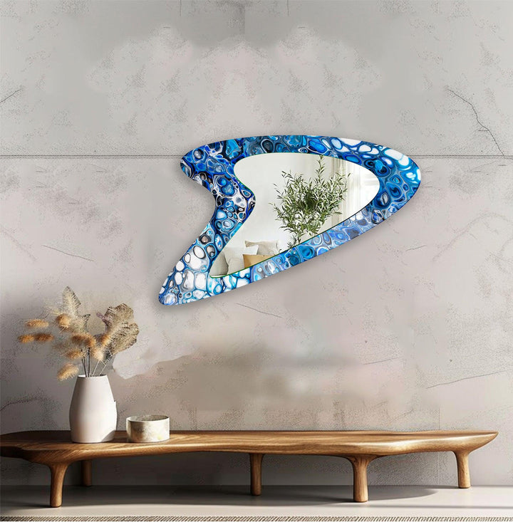 Wall mirrors designed with bold geometric shapes to make a striking statement

