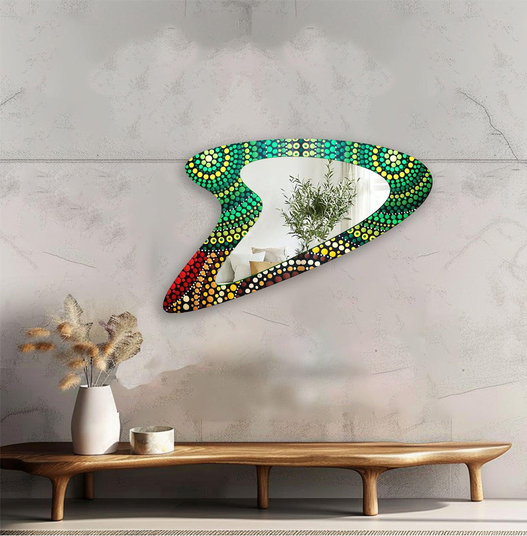 Mirrored wall art offering a creative and reflective statement for contemporary interiors
