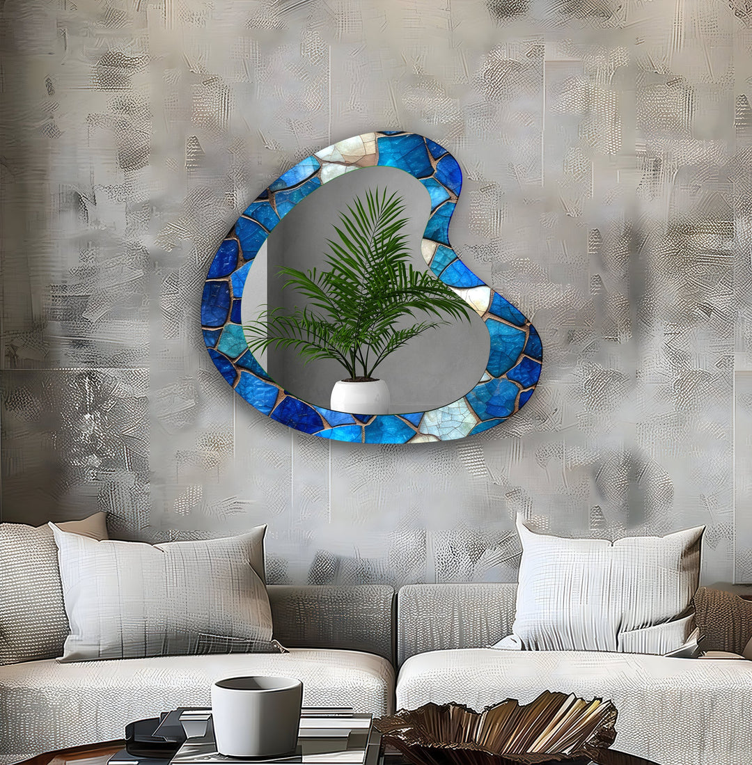Decorative wall mirror with a contemporary design, perfect for adding elegance to any space
