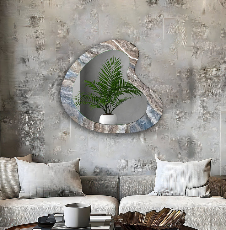 Mirrored wall art showcasing creative patterns and reflective designs for a contemporary touch
