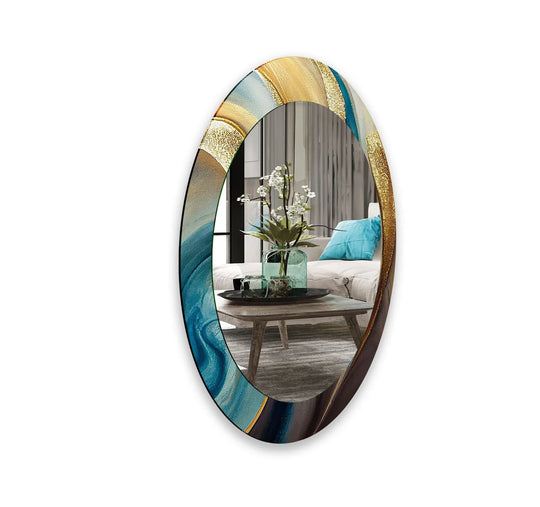 Mirror wall art featuring unique designs that blend functionality with artistic elegance
