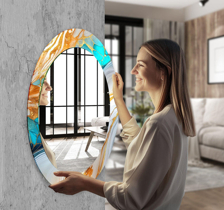 Mirror wall art blending contemporary elegance with artistic flair to enhance your walls
