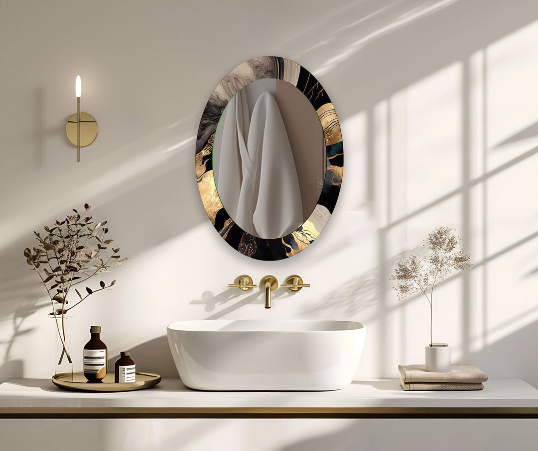 Mirrored wall art showcasing creative patterns and reflective designs for a contemporary touch
