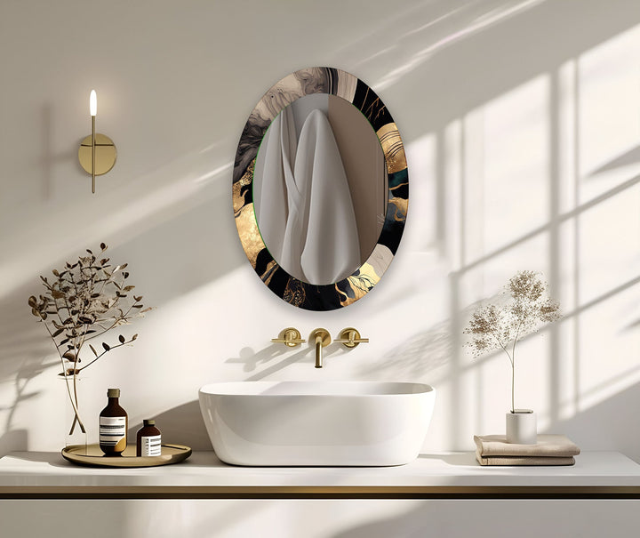 Mirrored wall art showcasing creative patterns and reflective designs for a contemporary touch
