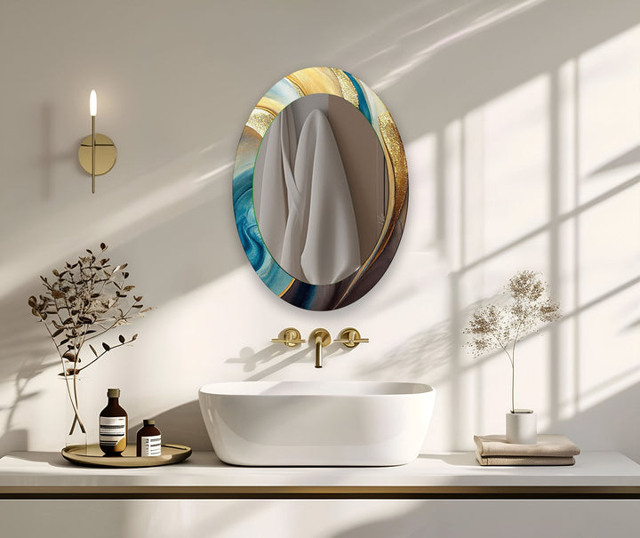Mirrored wall art showcasing creative patterns and reflective designs for a contemporary touch
