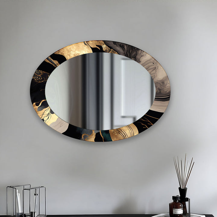 Wall mirrors with artistic frames that serve as both functional and decorative pieces

