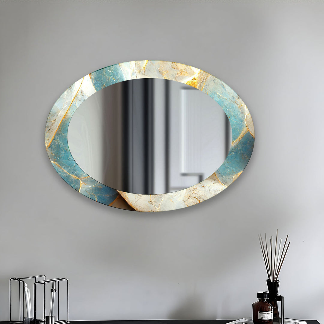 Mirror wall art inspired by geometric designs, adding sophistication to any decor style

