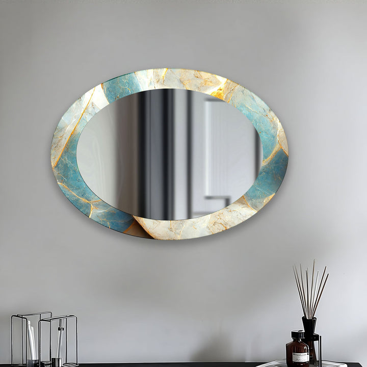Mirror wall art inspired by geometric designs, adding sophistication to any decor style

