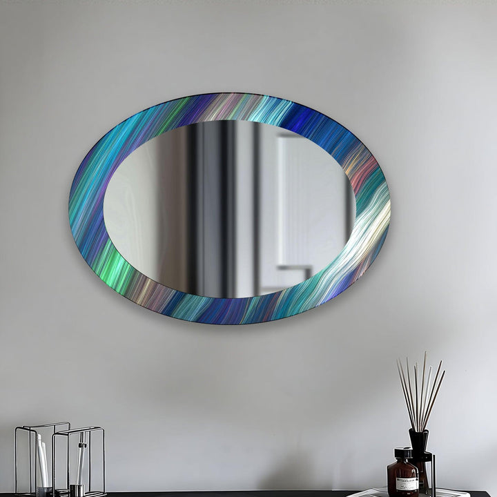 Wall mirrors with artistic frames that serve as both functional and decorative pieces
