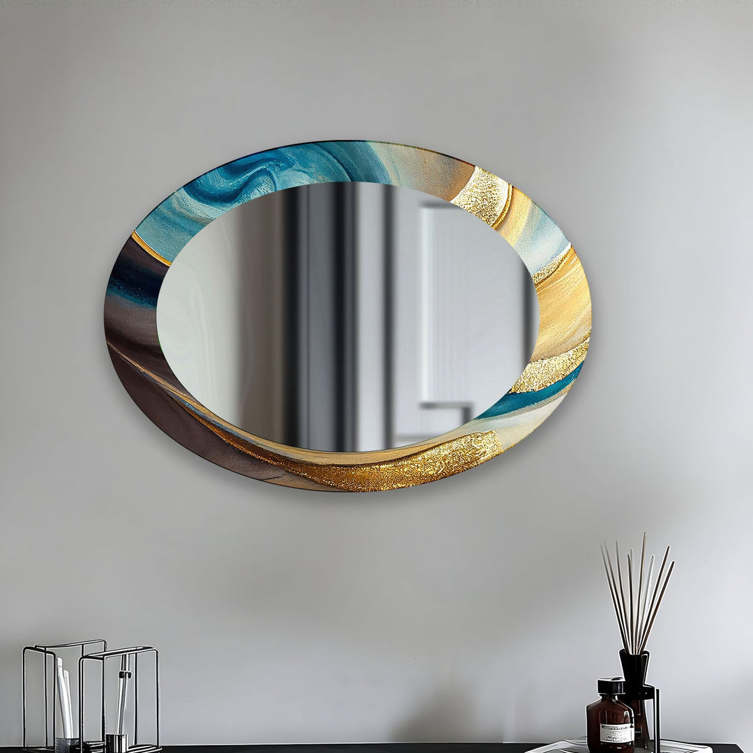 Wall mirrors with artistic frames that serve as both functional and decorative pieces
