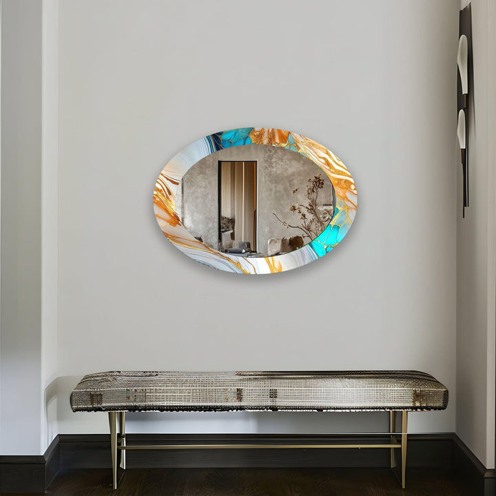 Stylish wall mirrors with ornate frames to create a luxurious and eye-catching feature
