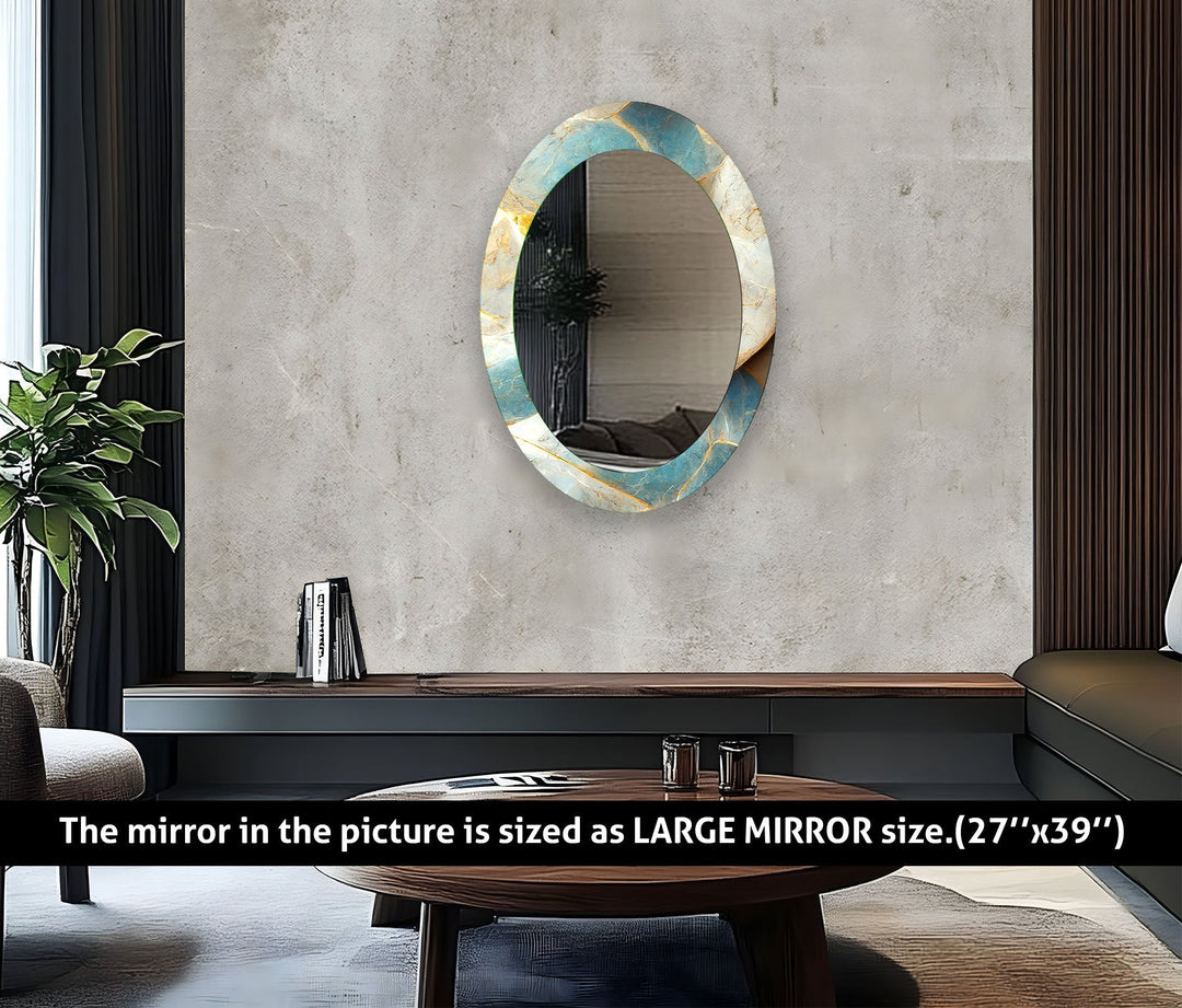 Decorative wall mirror with intricate detailing, perfect for enhancing any interior space
