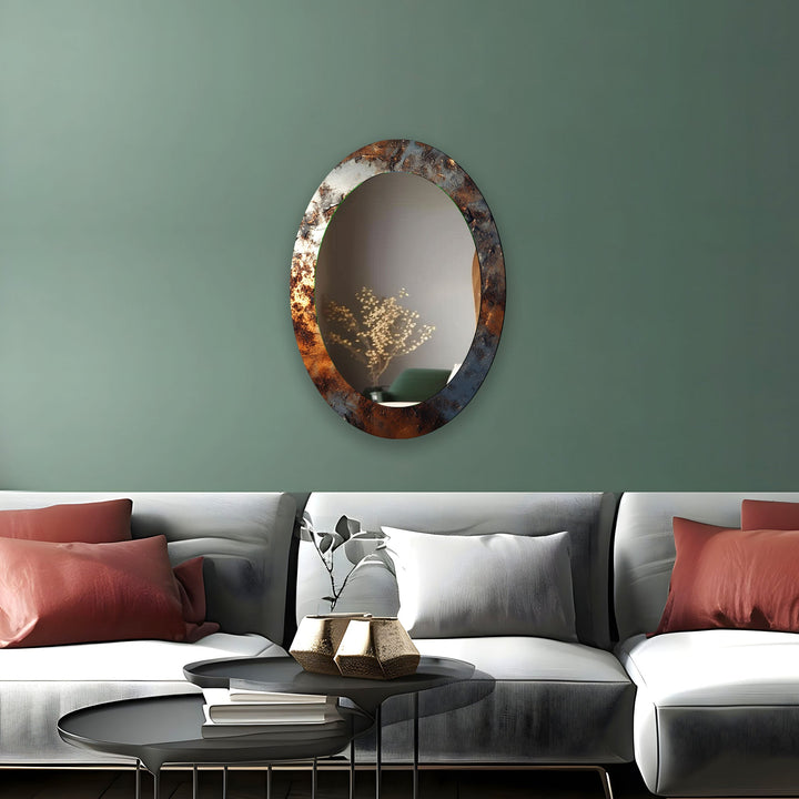 Wall mirrors designed with decorative accents to serve as both art and practicality
