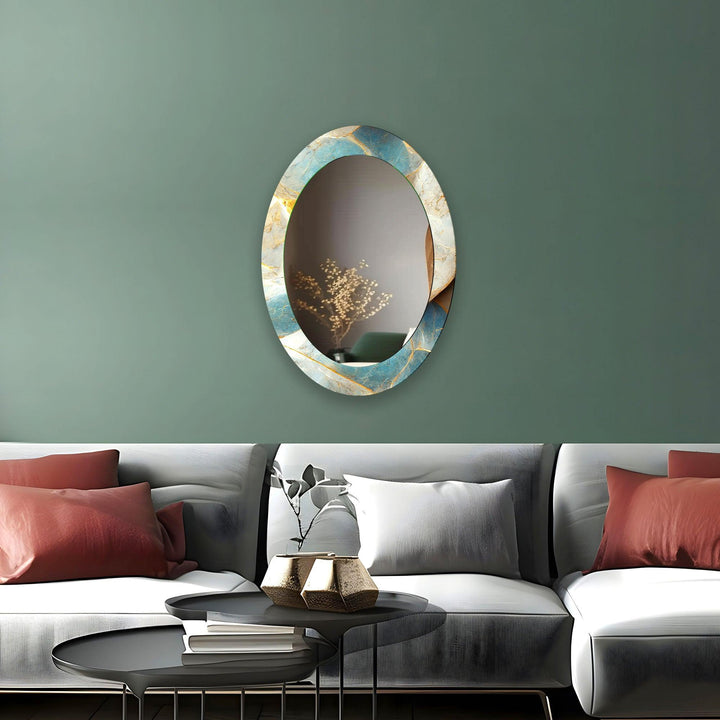 Mirrored wall art showcasing creative patterns and reflective designs for a contemporary touch

